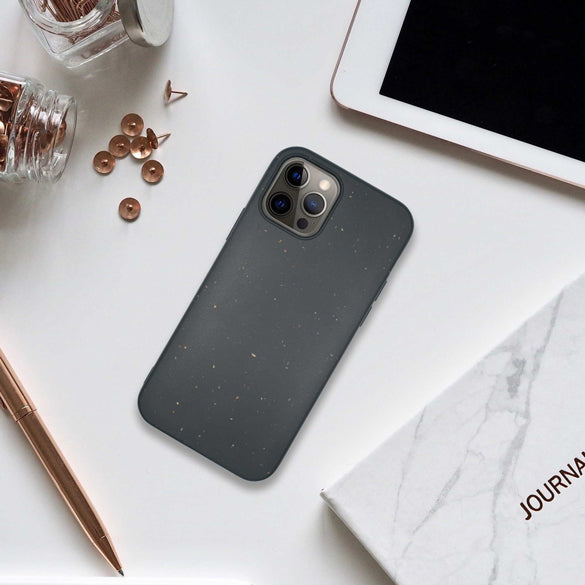 Black Biodegradable Phone Case on the table