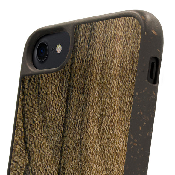 Biodegradable Ziricote Wood Phone Case Close Up