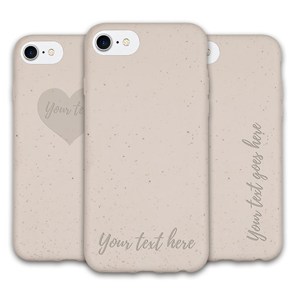 Custom Text Variations on Biodegradable Phone Case