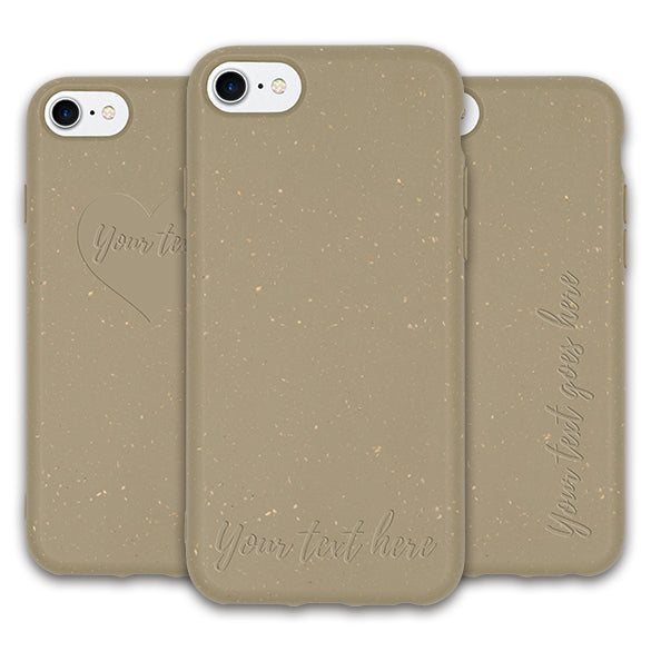 Custom Text Variations on Biodegradable Phone Case