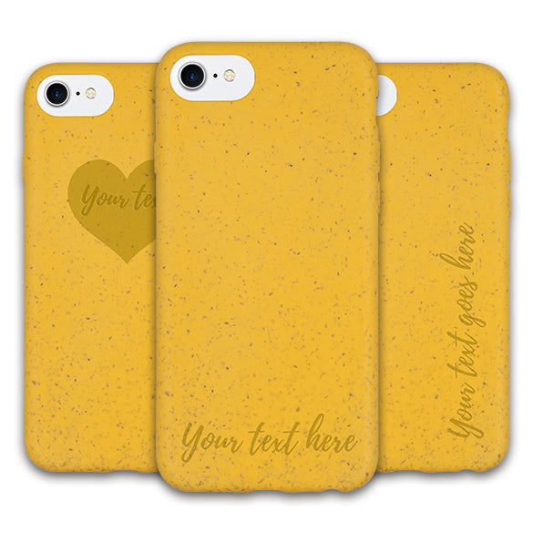 Custom Text Variations on Biodegradable Phone Case