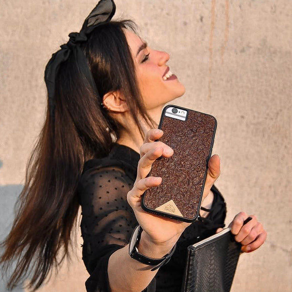 Woman holding Organic Coffee iphone  6 Plus Phone Case