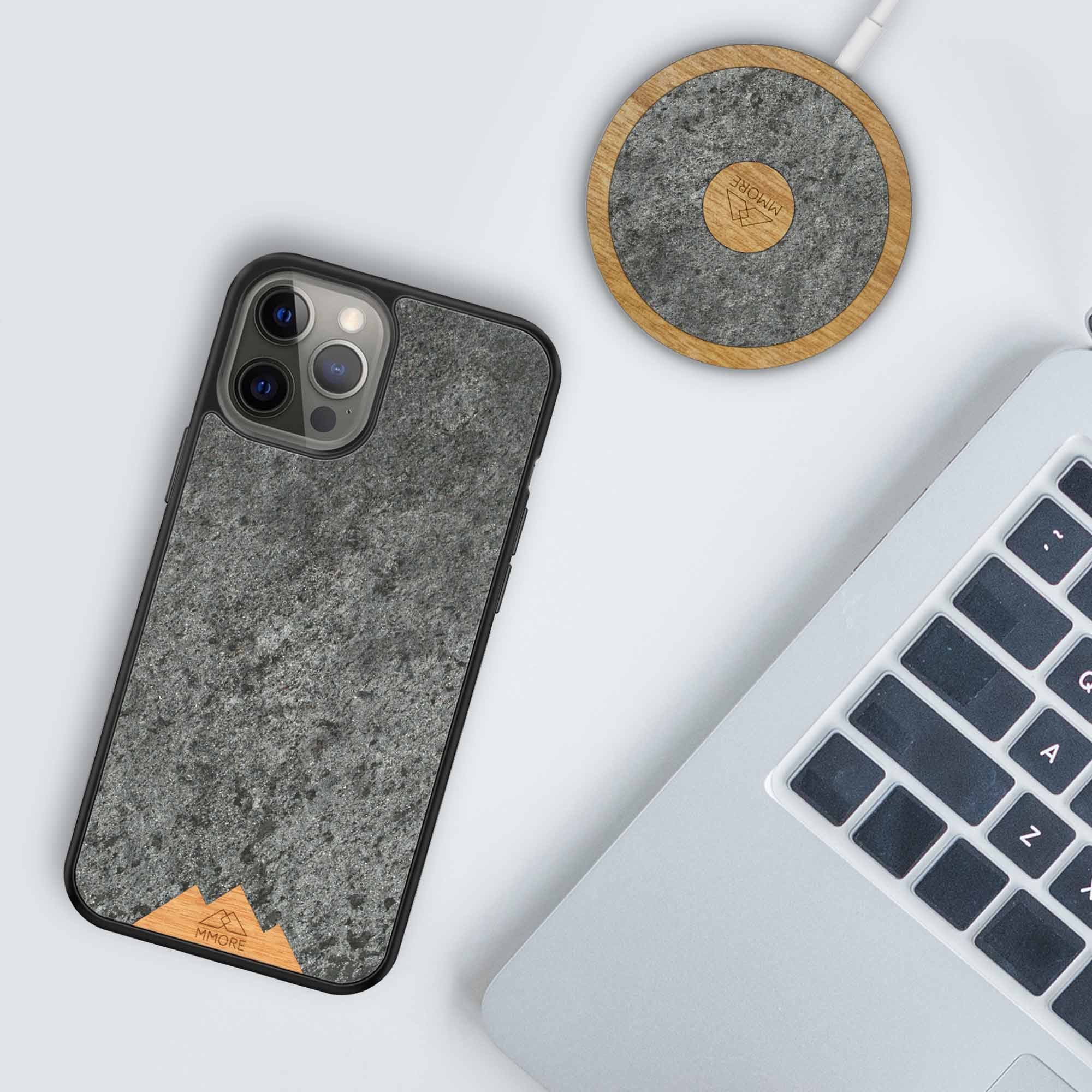 Biodegradable Phone Case in Black Flatlay