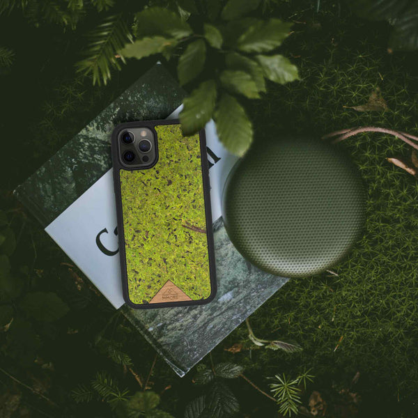 Forest Moss Phone Case Flatlay