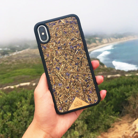 Custodia per iPhone XS color lavanda organica