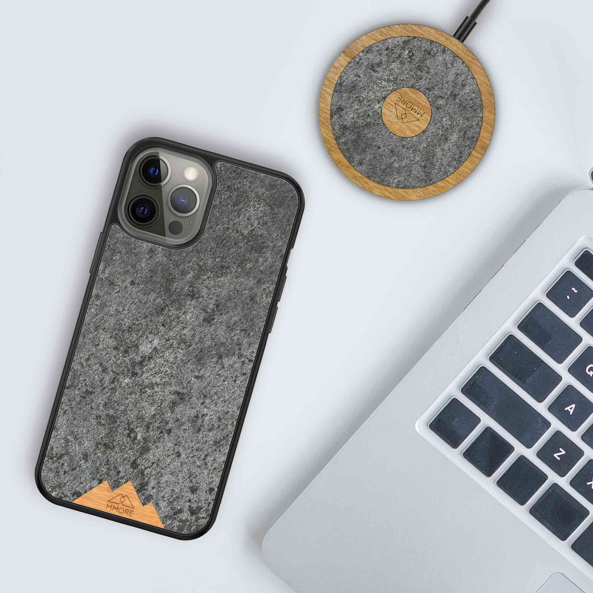 Biodegradable Phone Case in Black Flatlay