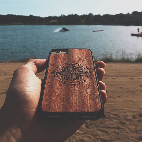 Compass Phone Case on the seaside