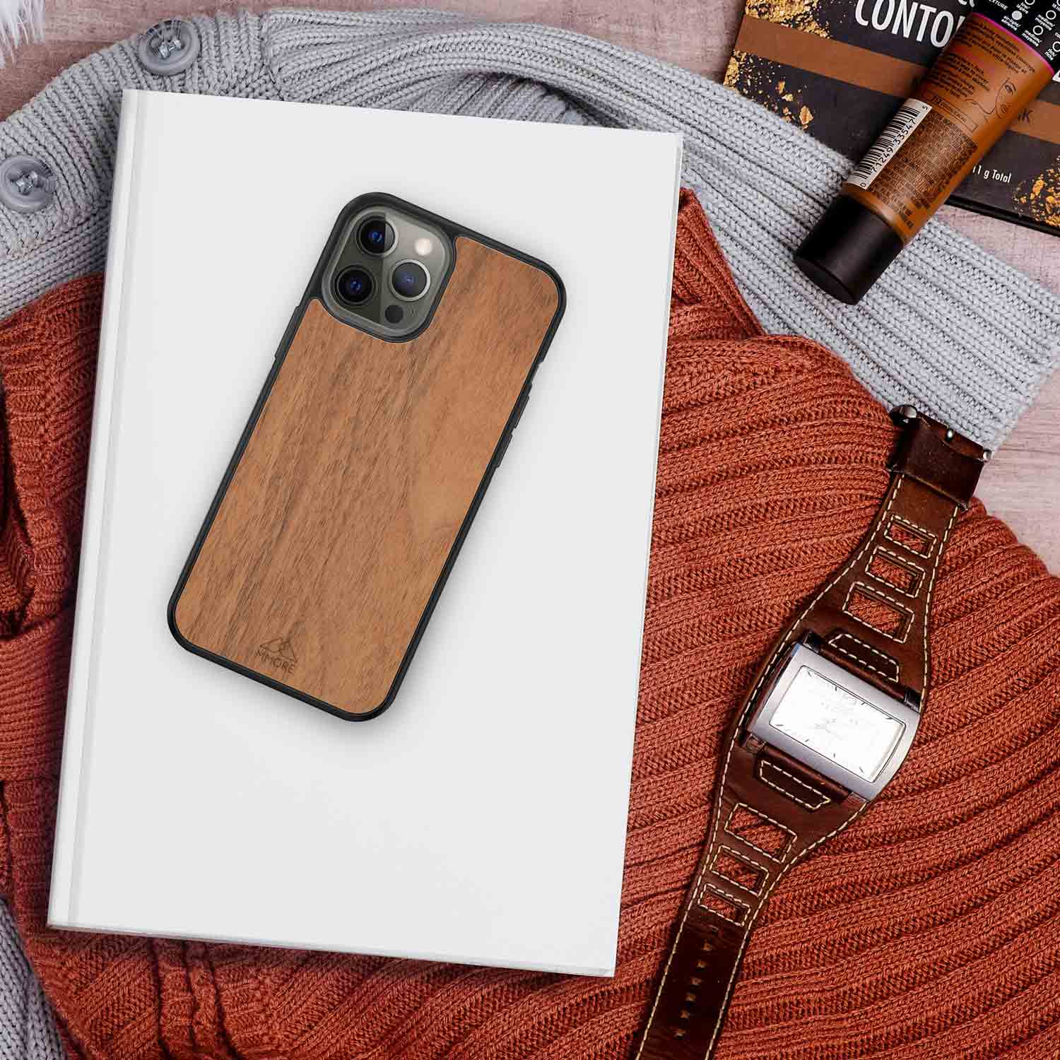 Classy Flatlay of American Walnut Phone Case