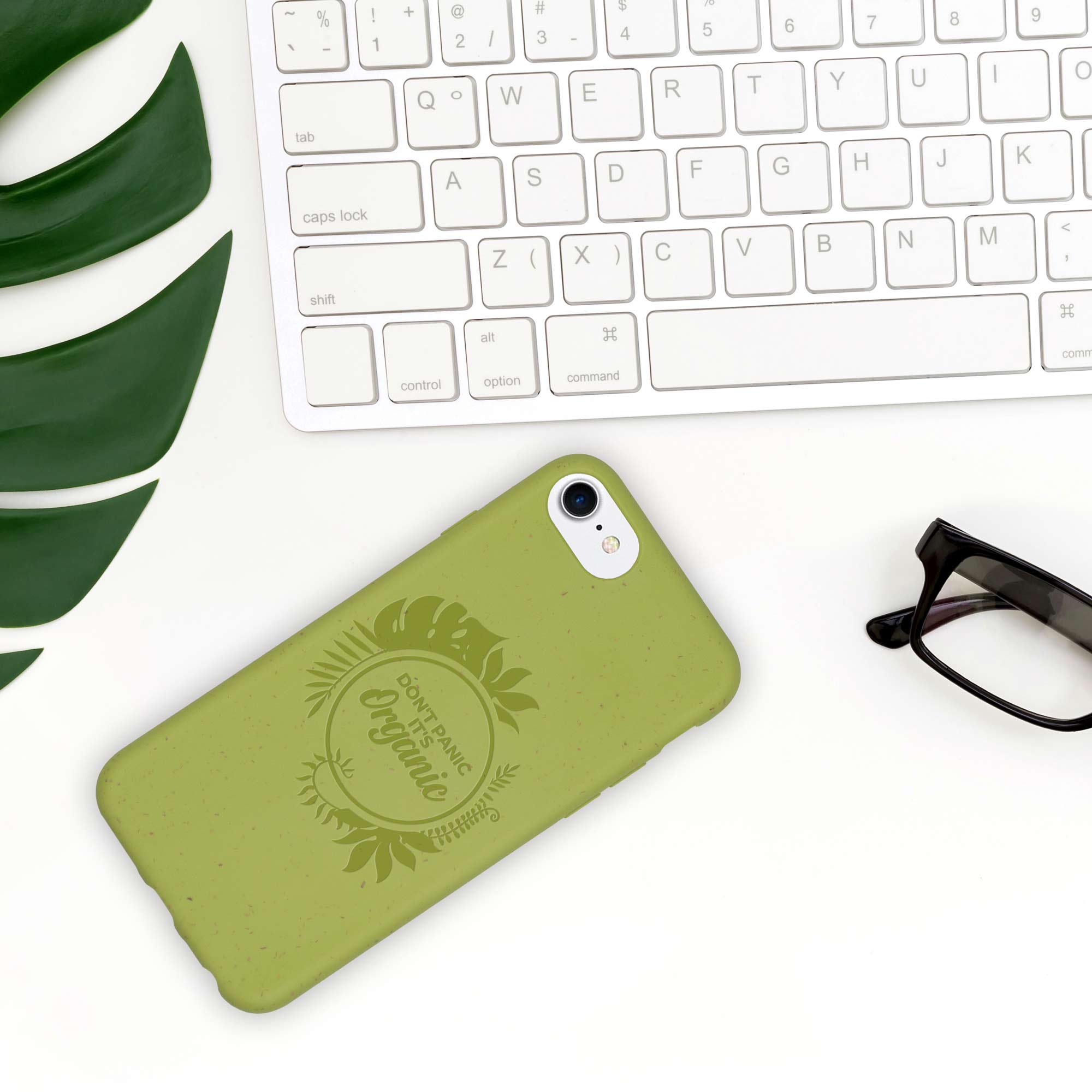 Dont panic its organic engraved compostable phone case