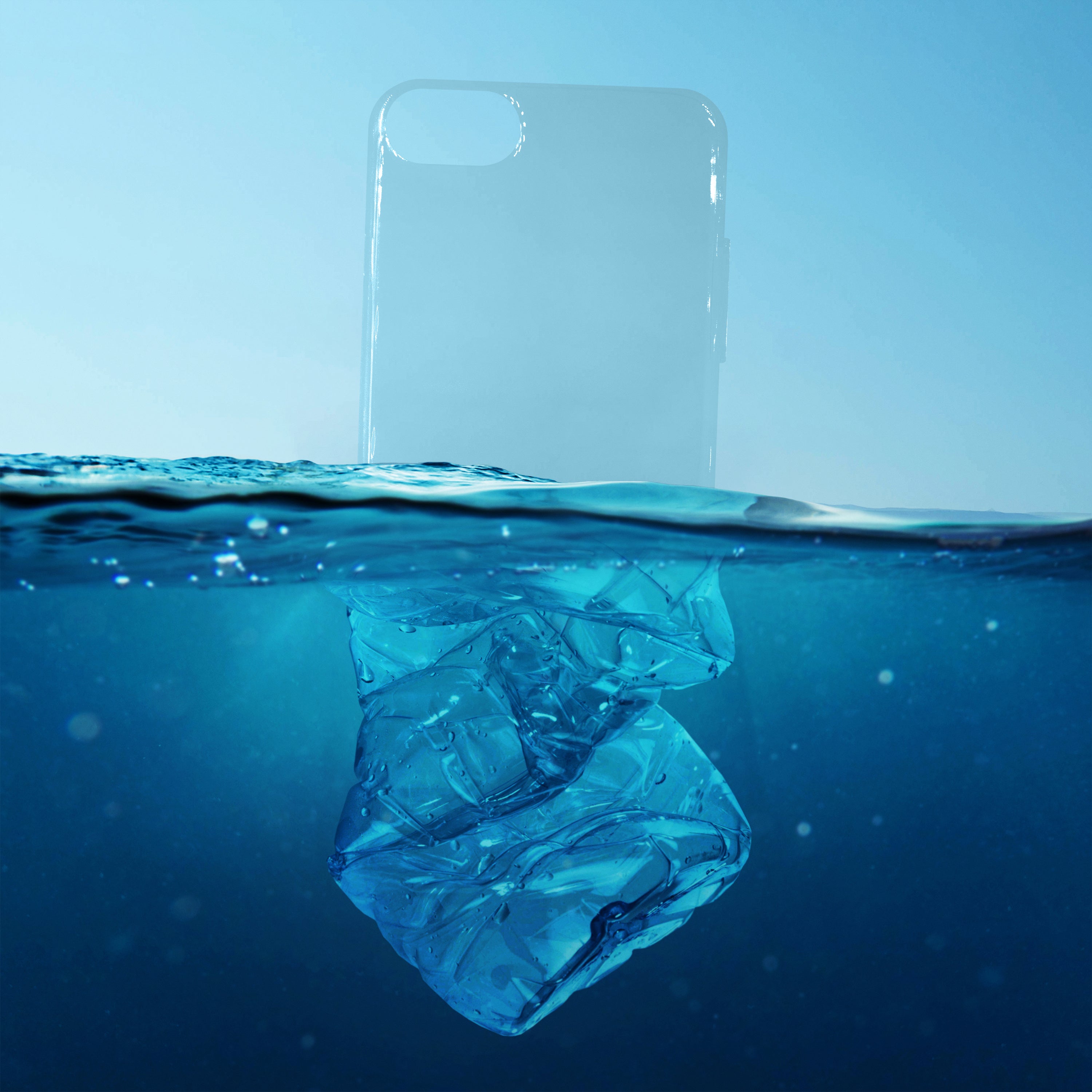 Caja de teléfono de plástico reciclado del océano