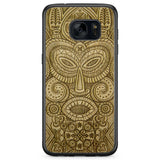 Tribal Mask Samsung S7 Carcasa de madera para teléfono
