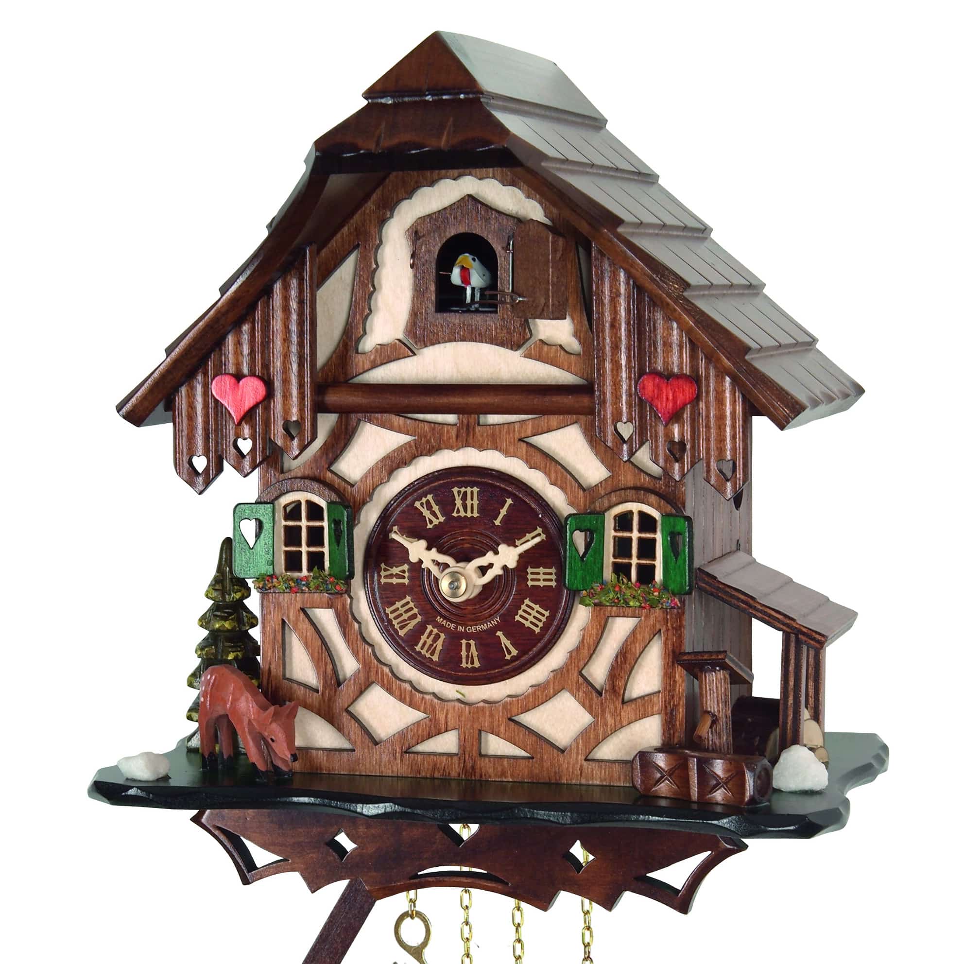 black forest cuckoo clock deer