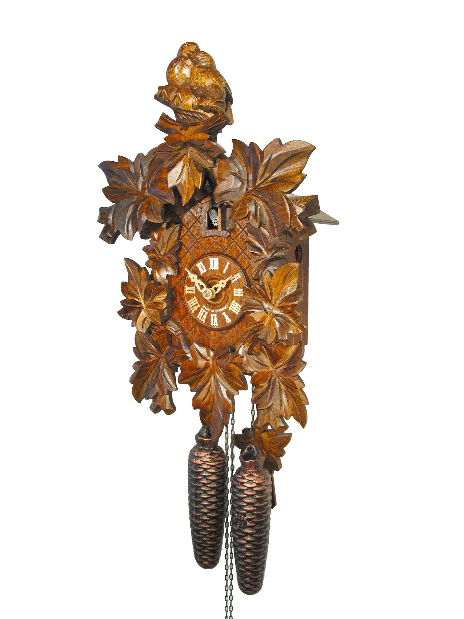 Carved 8-day Love Birds cuckoo clock 39cm by August Schwer - Cuckoo ...