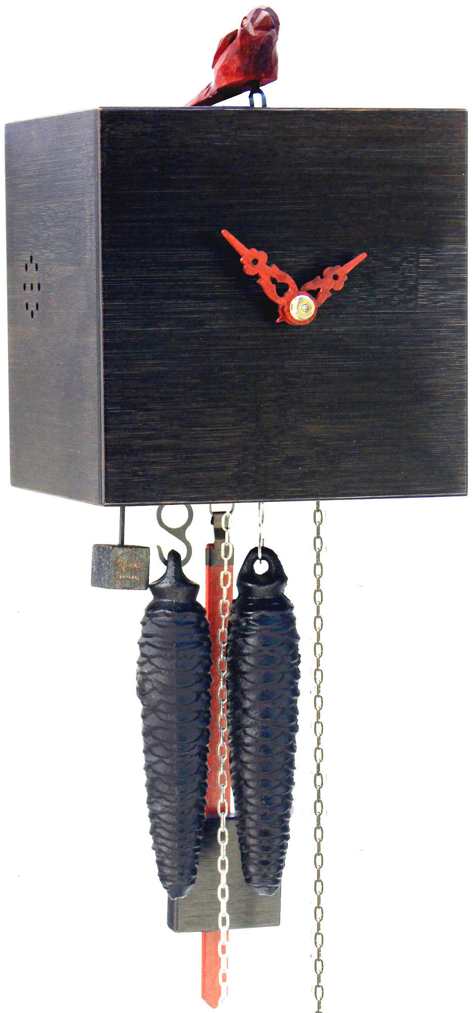 Bamboo Modern Art Style Cuckoo Clock 1 Day Movement Black By Rombach Haas Cuckoo Collections