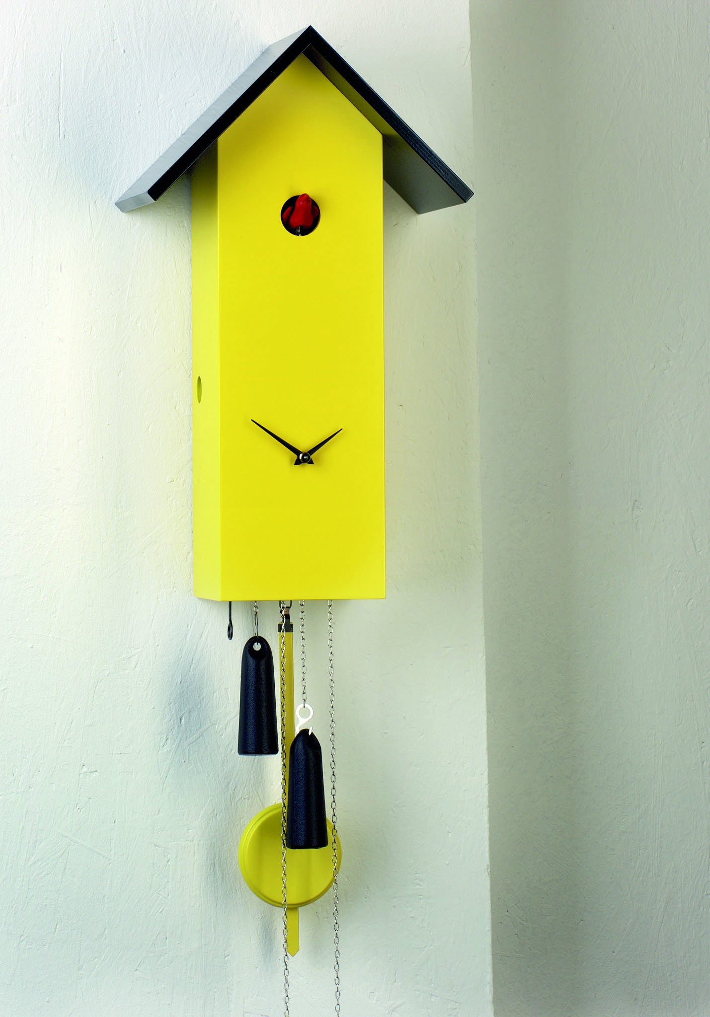 'Bird House' Modern Art Style Cuckoo Clock 1 day movement (Yellow) by ...