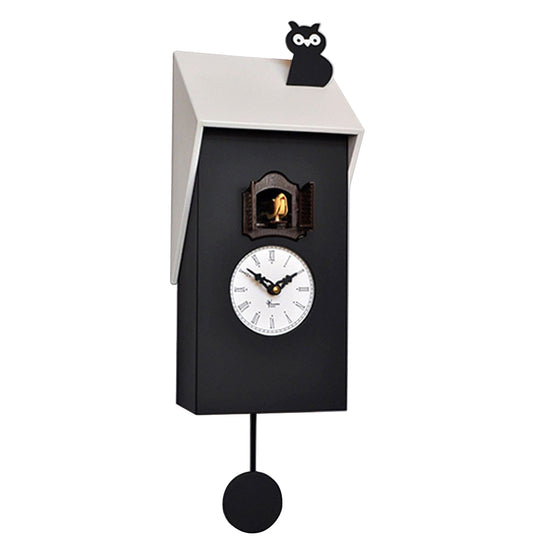 'Cucu Vicenza with Cat' Cuckoo Clock (Black & Red) by Pirondini ...