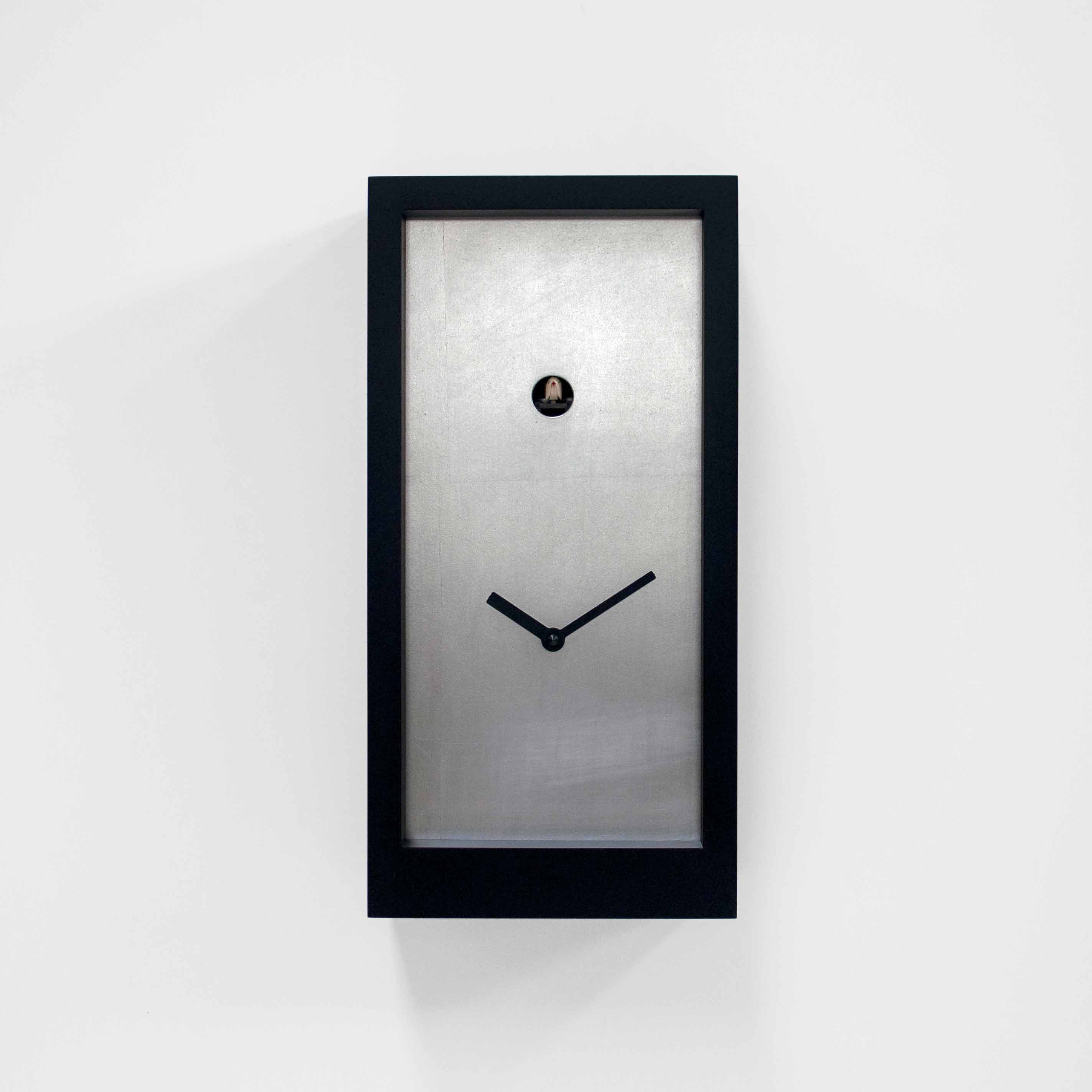 Fort Knox' Cuckoo Clock (Black & Silver) by Progetti - Cuckoo Collections