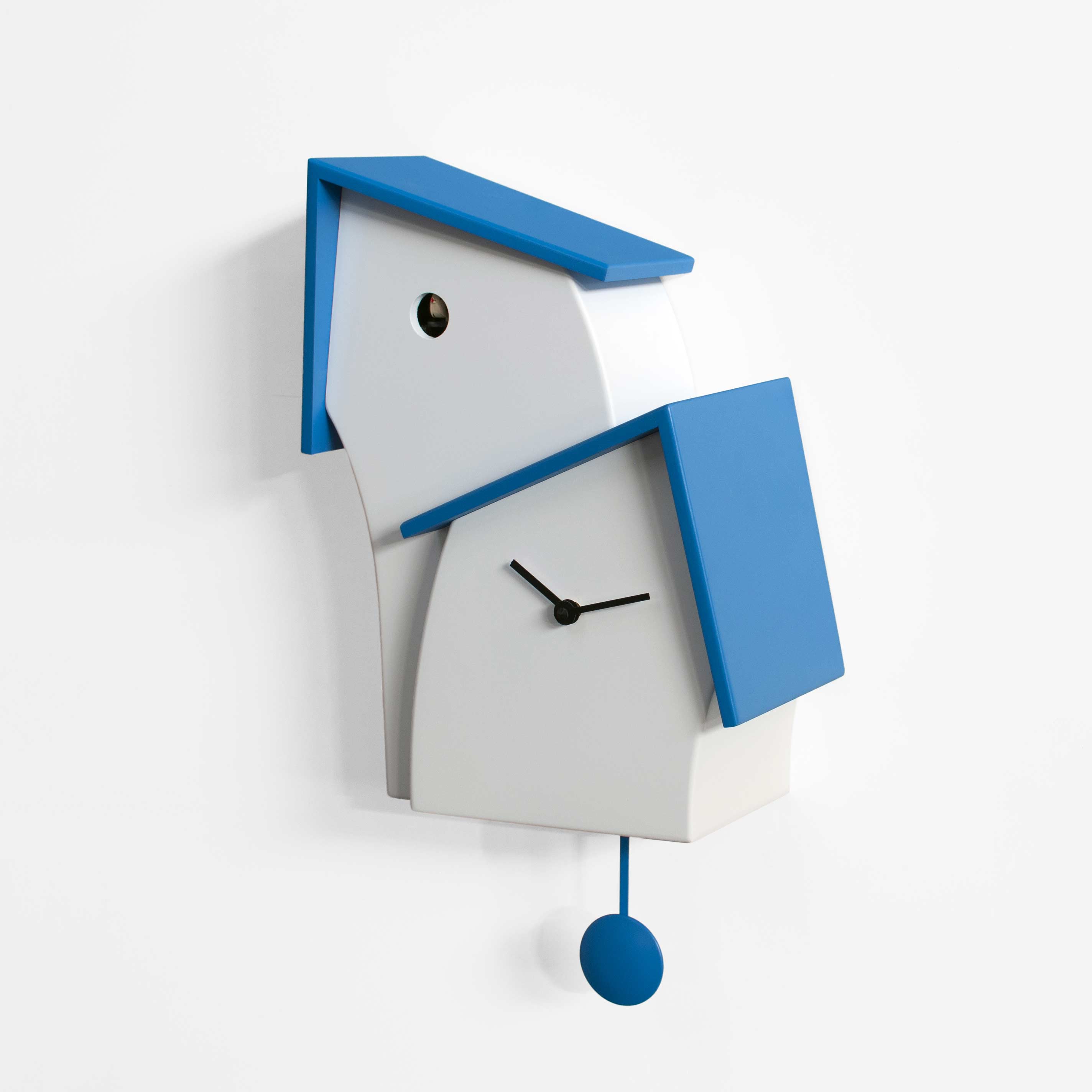 'Jazz Time' Cuckoo Clock (Blue & White) by Progetti - Cuckoo Collections