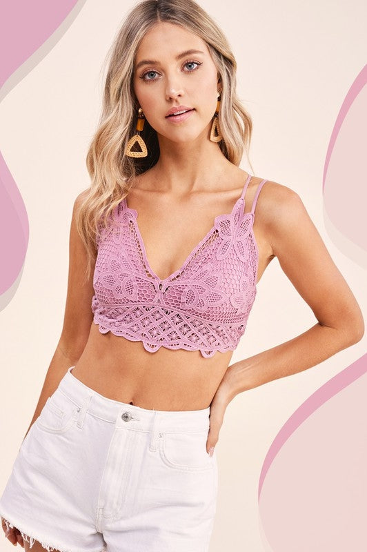 Crochet Lace Bralette Orchid – Sunshine Girls Boutique