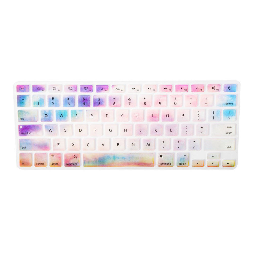 apple computer keyboard cover pink galaxy