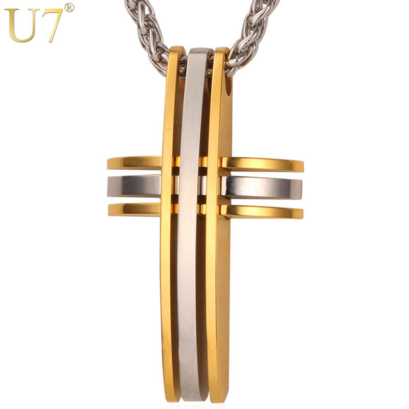 Big Cross Pendants Necklaces For Men 