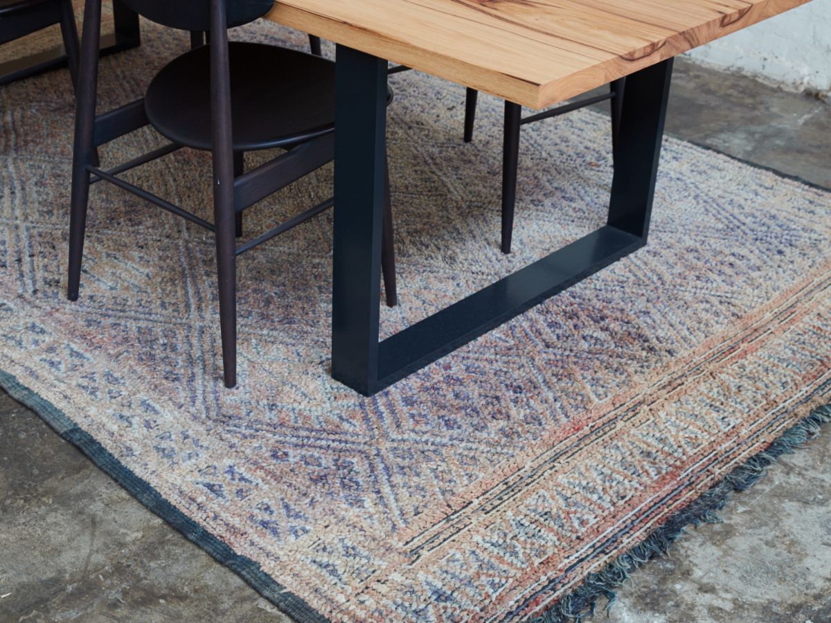 Beni MGuild Rug with Mark Tuckey table