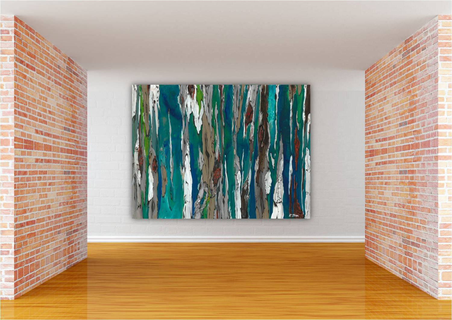 Extra Large Wall Art Oversize Blue Abstract Canvas Print Shoa Gallery