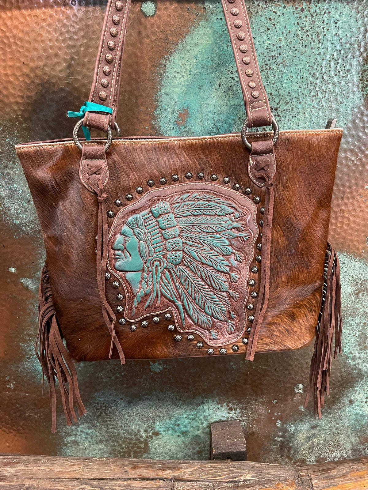 Big Chief COWHIDE HANDBAG – Southwest Bedazzle