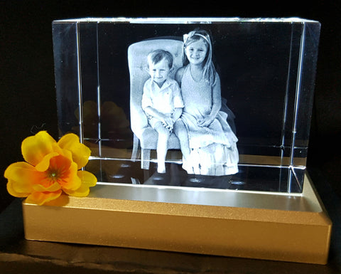 Crystal Life Designs - 3D Laser Crystal Photo Canada brother sister