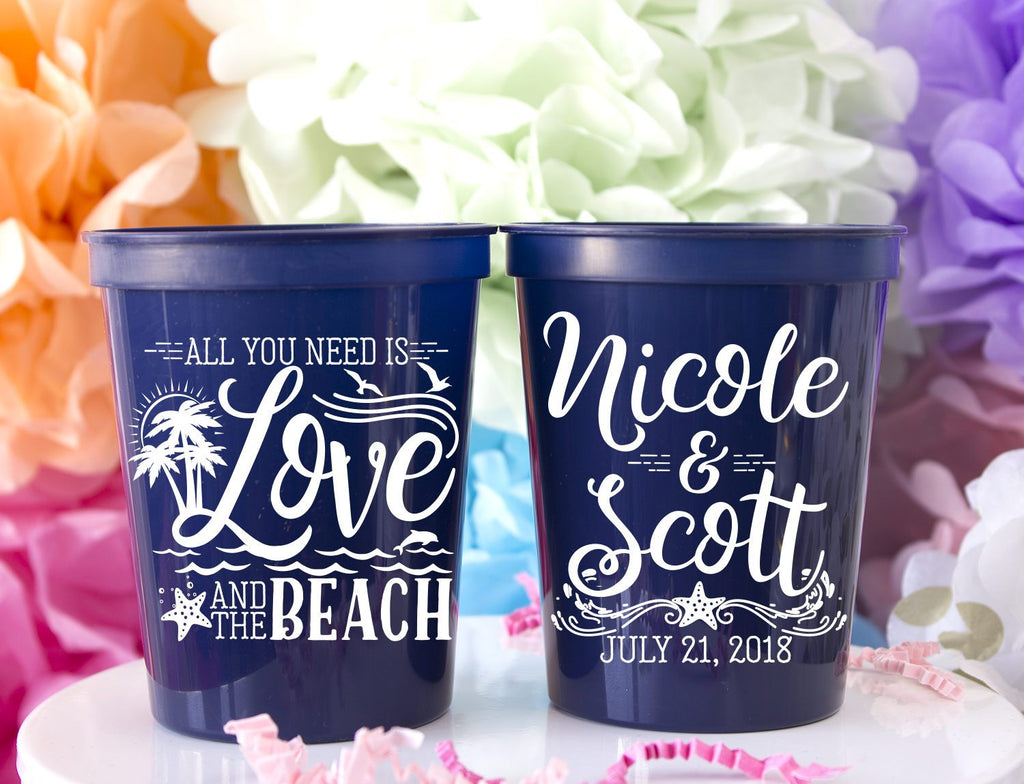 Beach Wedding Stadium Cup Custom Plastic Cups