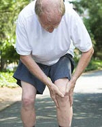 Holding back of knee pain