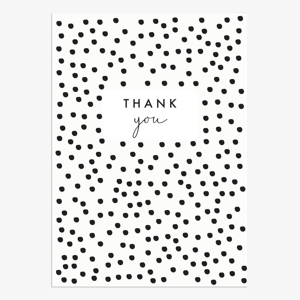 Thank You Ink Dots Cards Pack Of 8