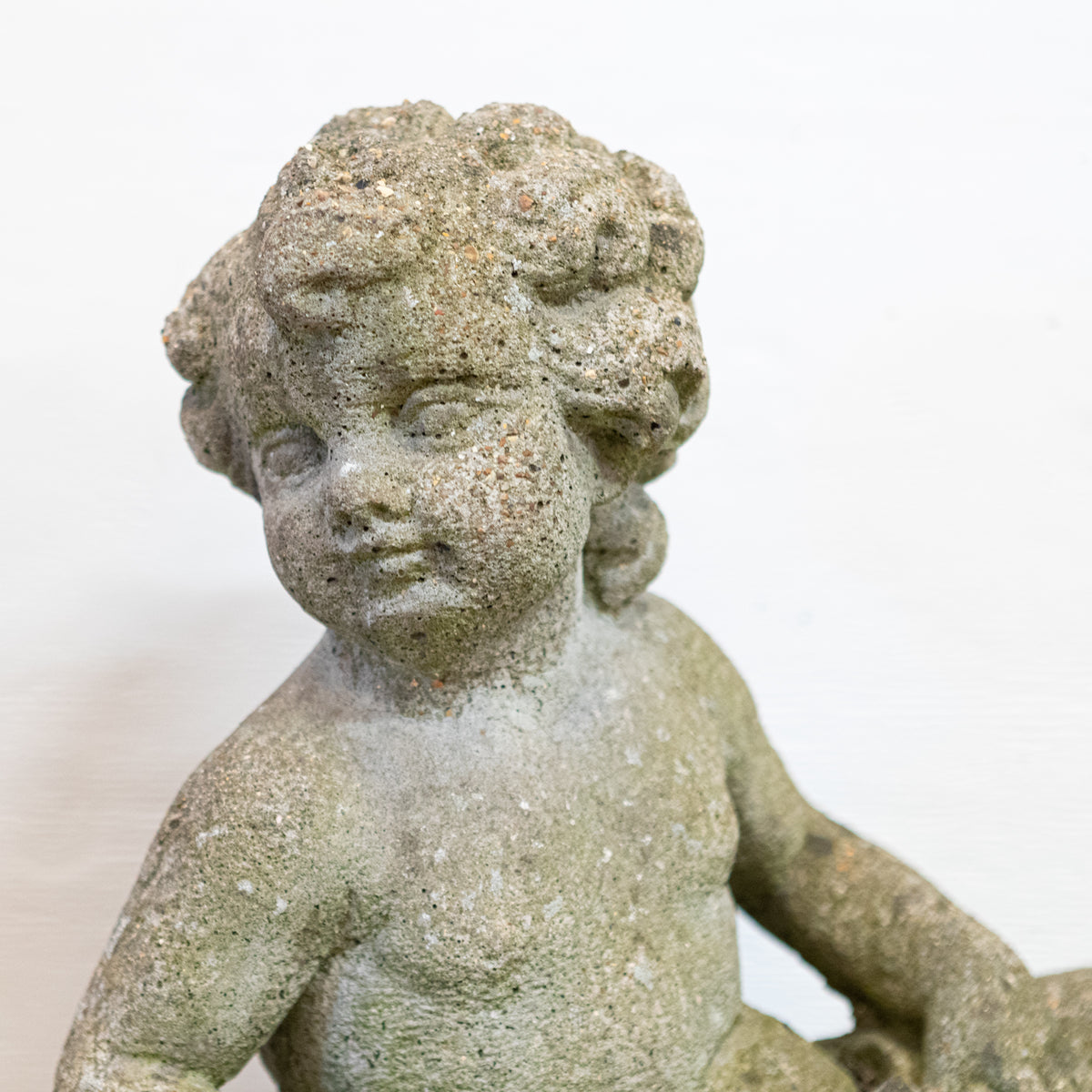 Reclaimed Pair of Carved Cherub Statues | Garden Putti | The Architectural Forum