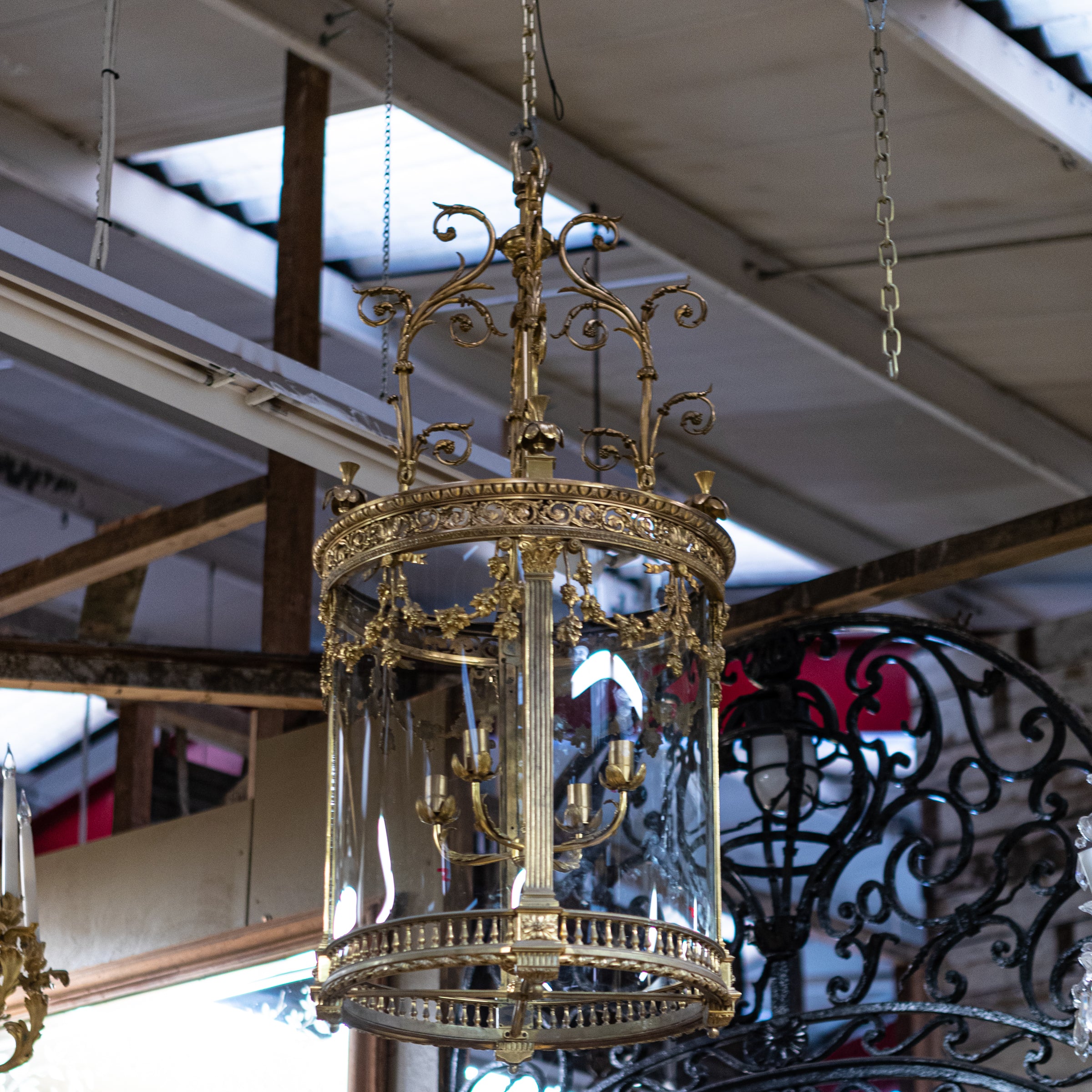 Small Plantation Lantern, Antique Brass – High Street Market