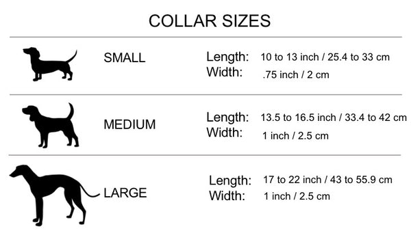 medium dog collar size in cm