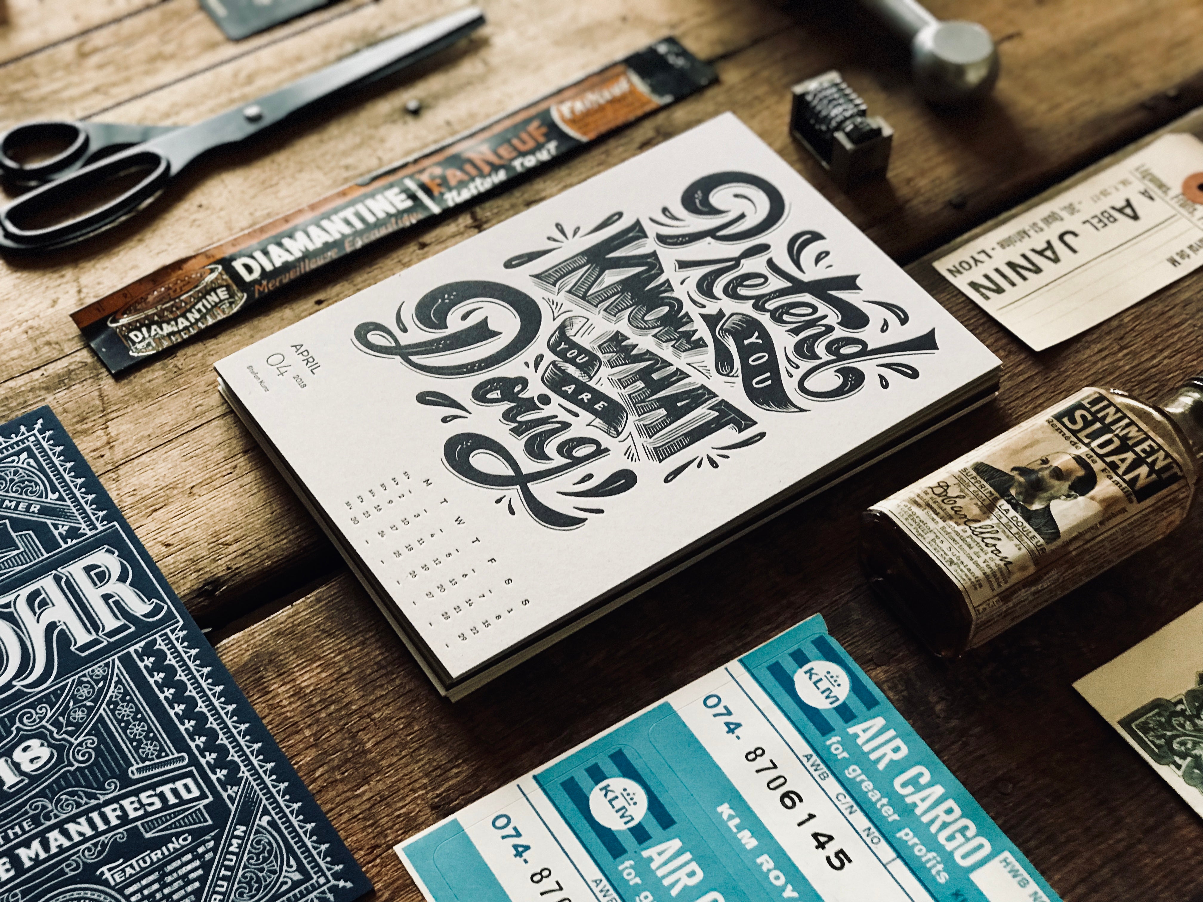 2018 Letterpress CALENDAR DELUXE EDITION MR CUP