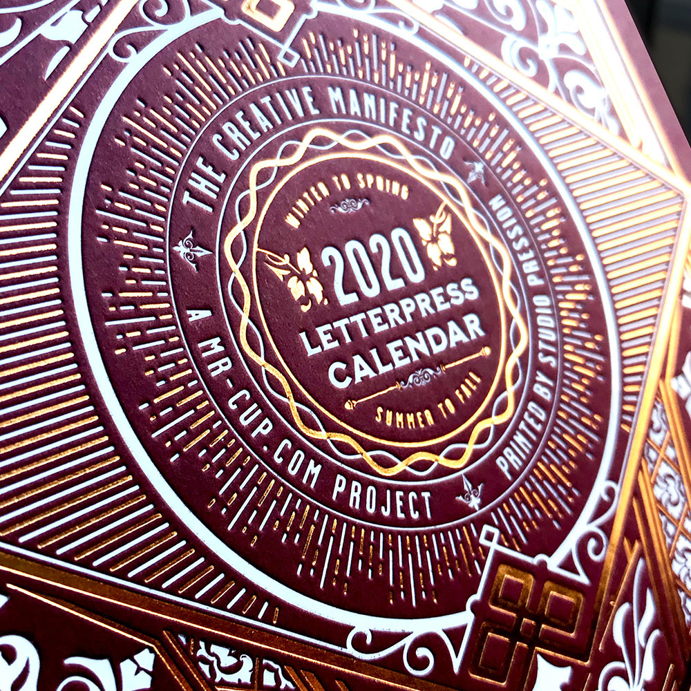 2020 LETTERPRESS CALENDAR DELUXE edition MR CUP