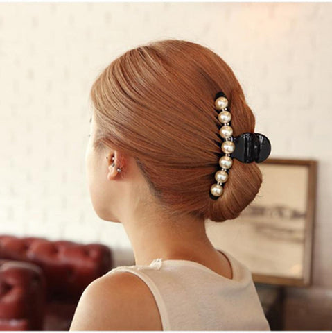 Girls Long Hair Accessories Imitation Pearl Hair Barrettes Elegant