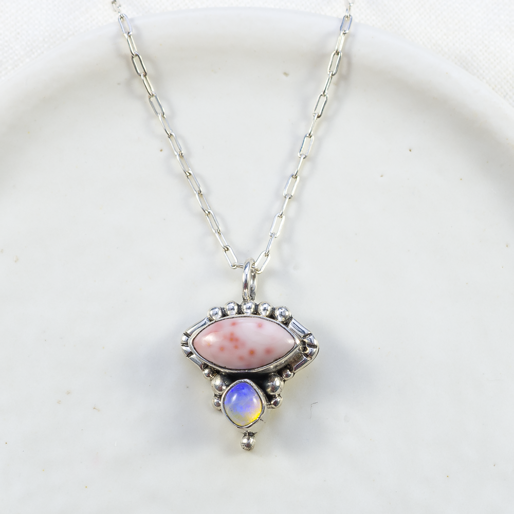 All Seeing Necklace ◇ Willow Creek Jasper + Australian Opal