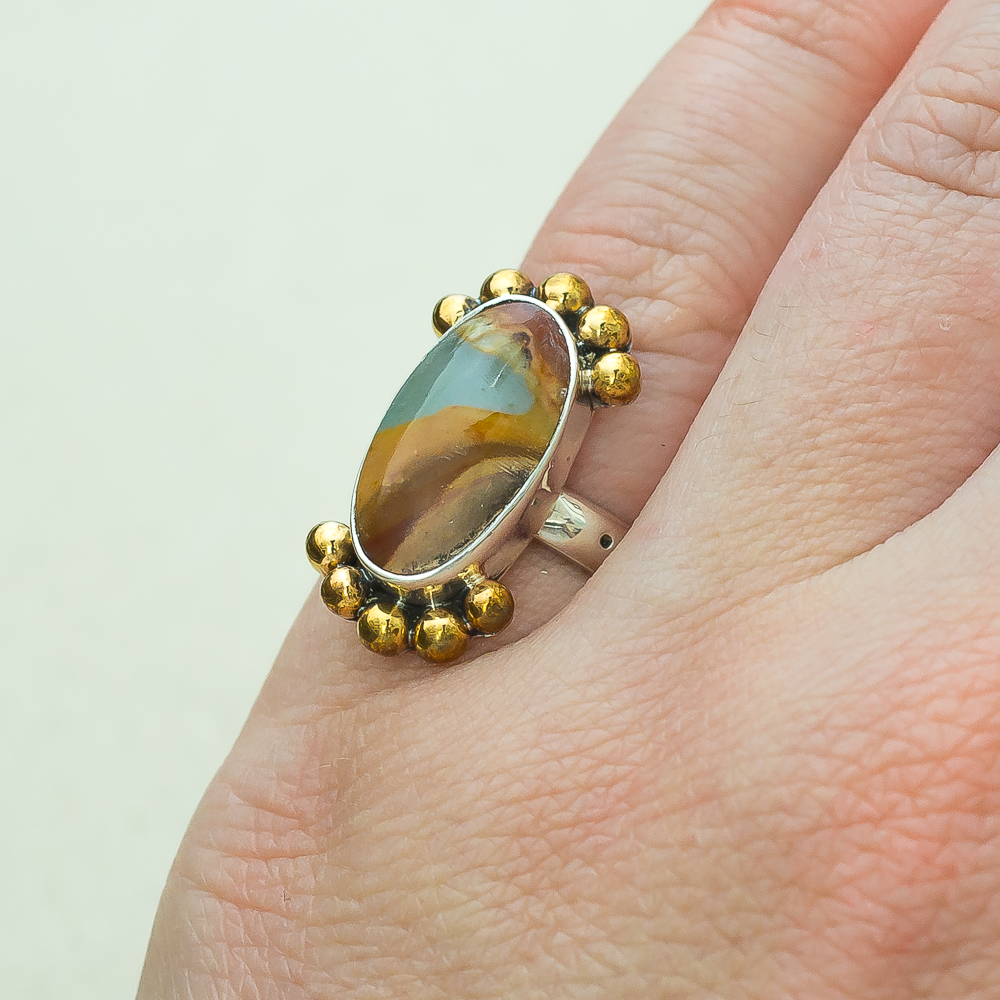Compass Ring   Polychrome Jasper   MADE TO ORDER