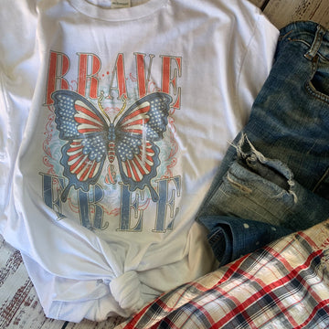 Brave & Free Butterfly Tee