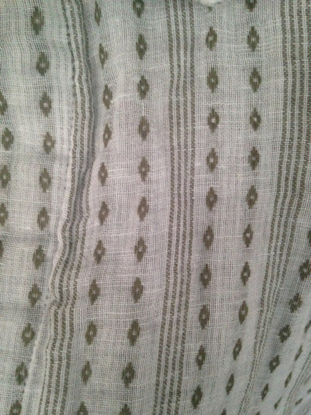 Ivory And Olive Patterned Shirt