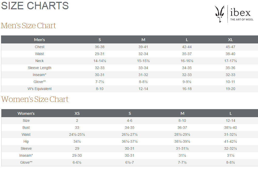 Horace Small Pants Size Chart