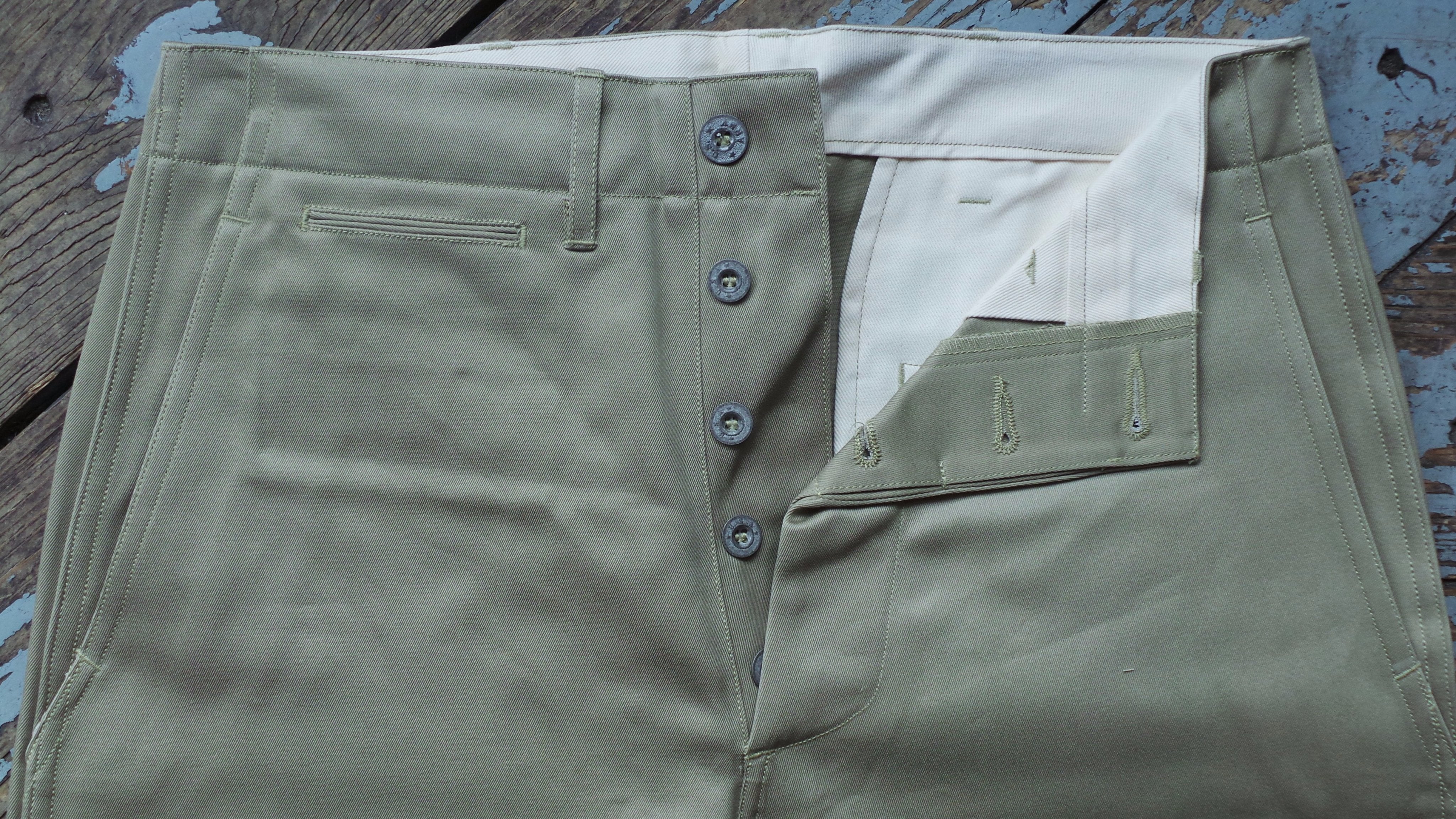 Buzz Rickson Original Spec Chinos Khaki - American Classics London