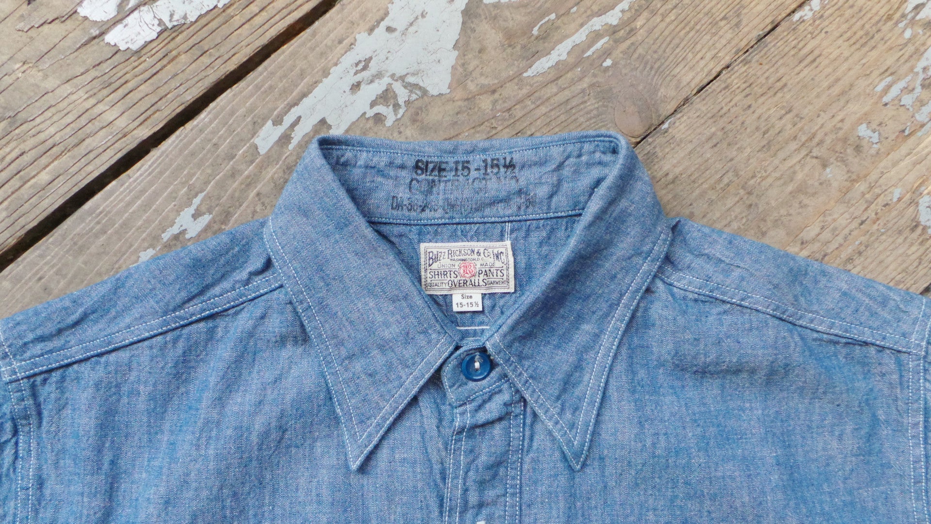 Buzz Rickson Blue Chambray Shirt | American Classics - American ...