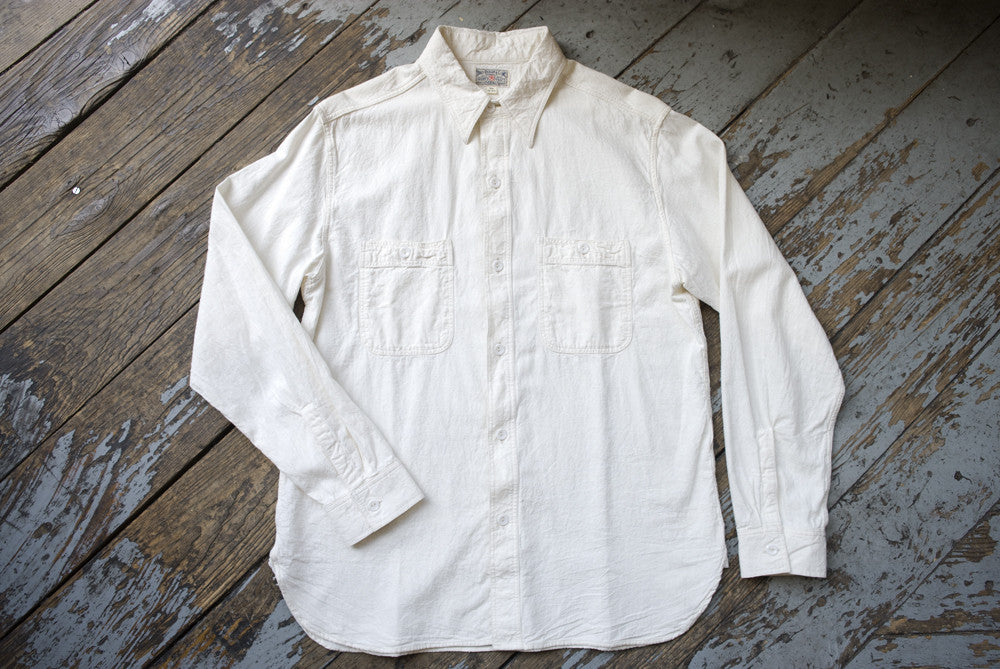 Buzz Rickson White Chambray Shirt | American Classics - American ...