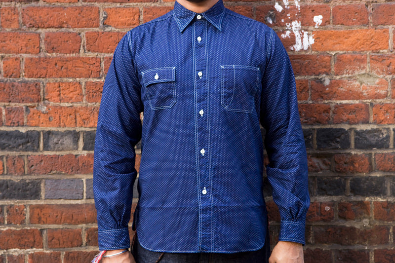 Sugar Cane 'Fiction Romance' Wabash Stripe Workshirt - Indigo