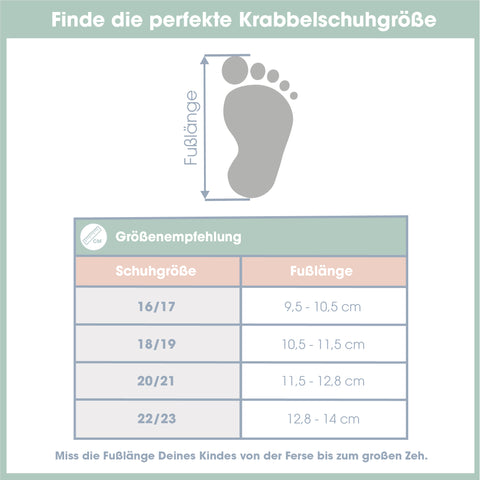 Größentabelle Krabbelschuhe