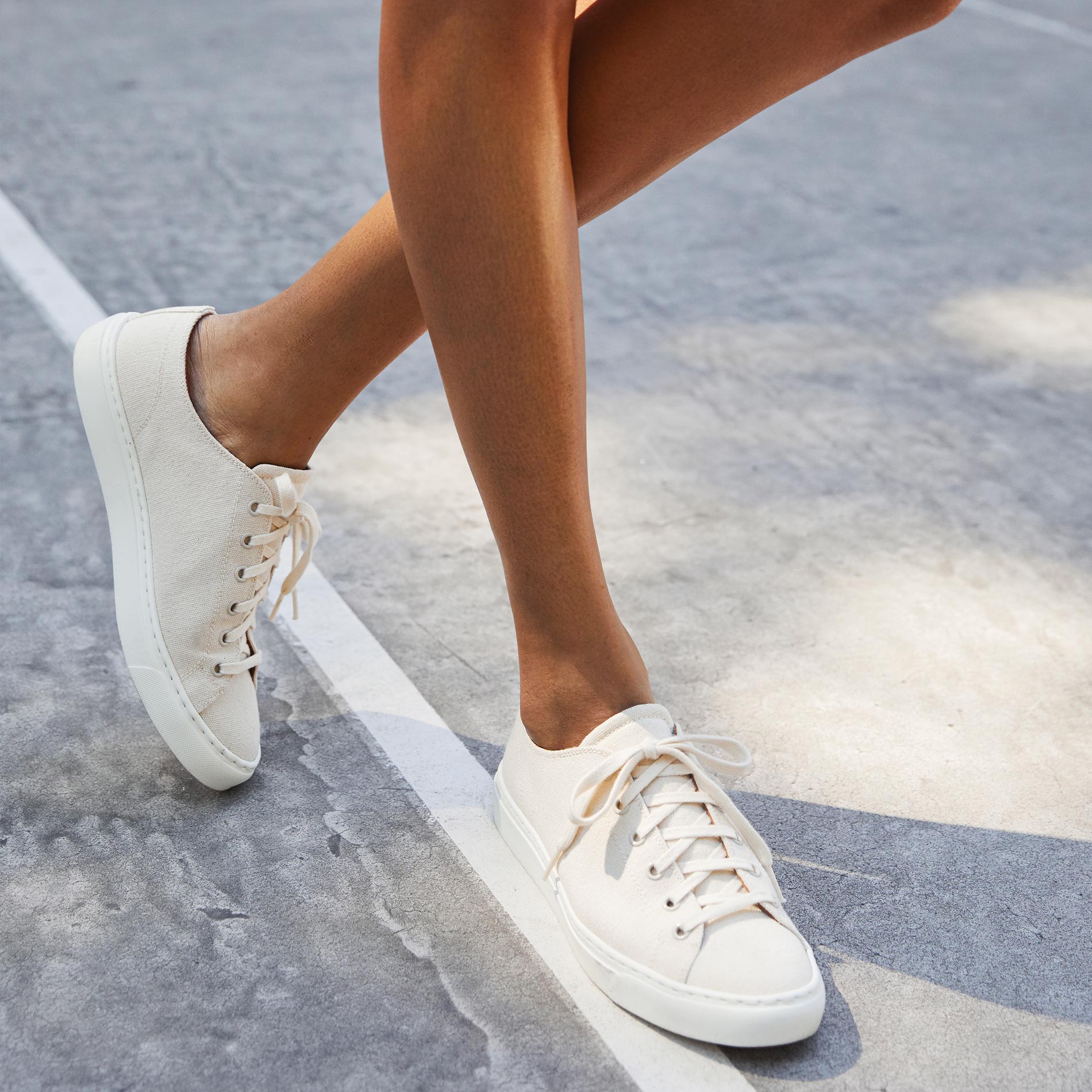 The Summer Sneaker - Ivory Canvas