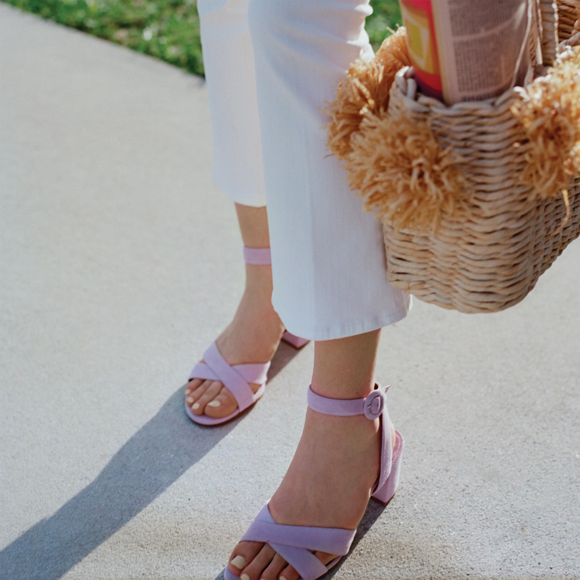 The City Sandal - Lilac Suede